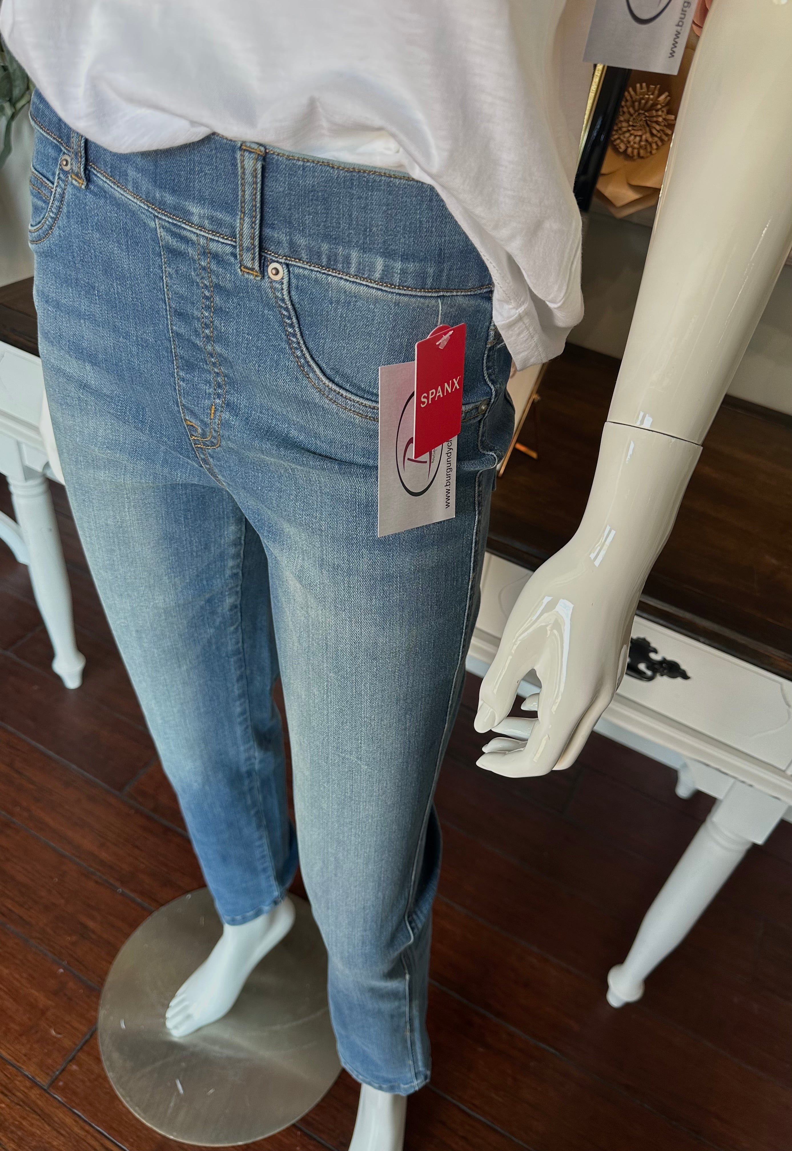 Spanx Ankle Straight Leg Jeans White