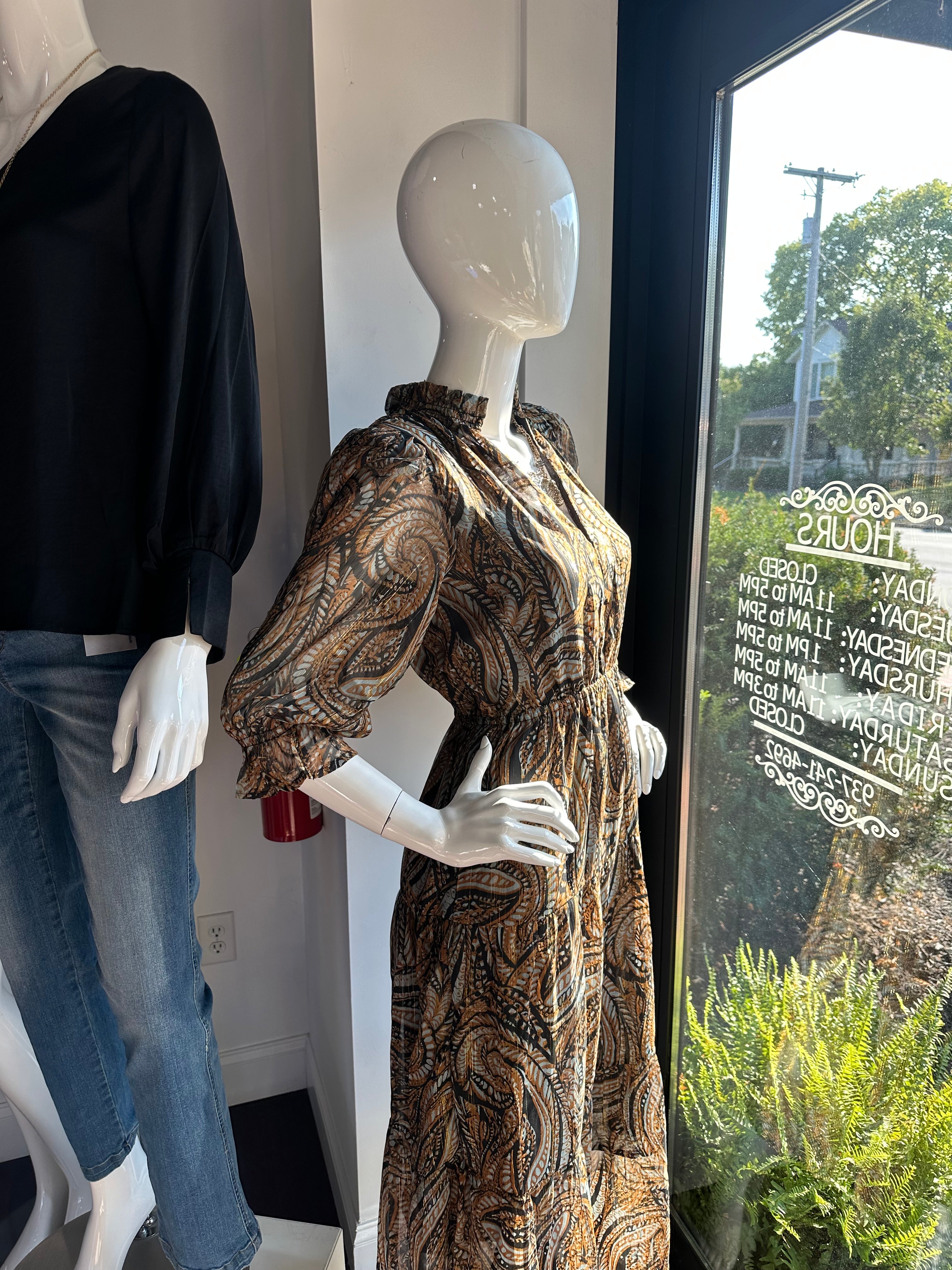 Elan Brand Brown Paisley Dress