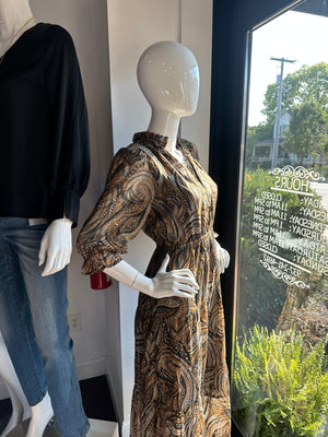 Elan Brand Brown Paisley Dress