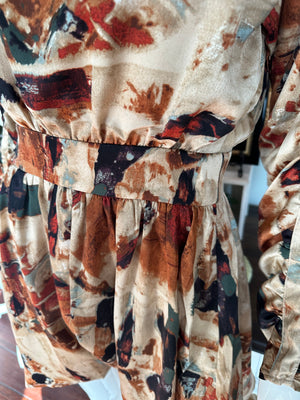 Taupe Multi Pattered Dress