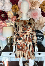 Taupe Multi Pattered Dress