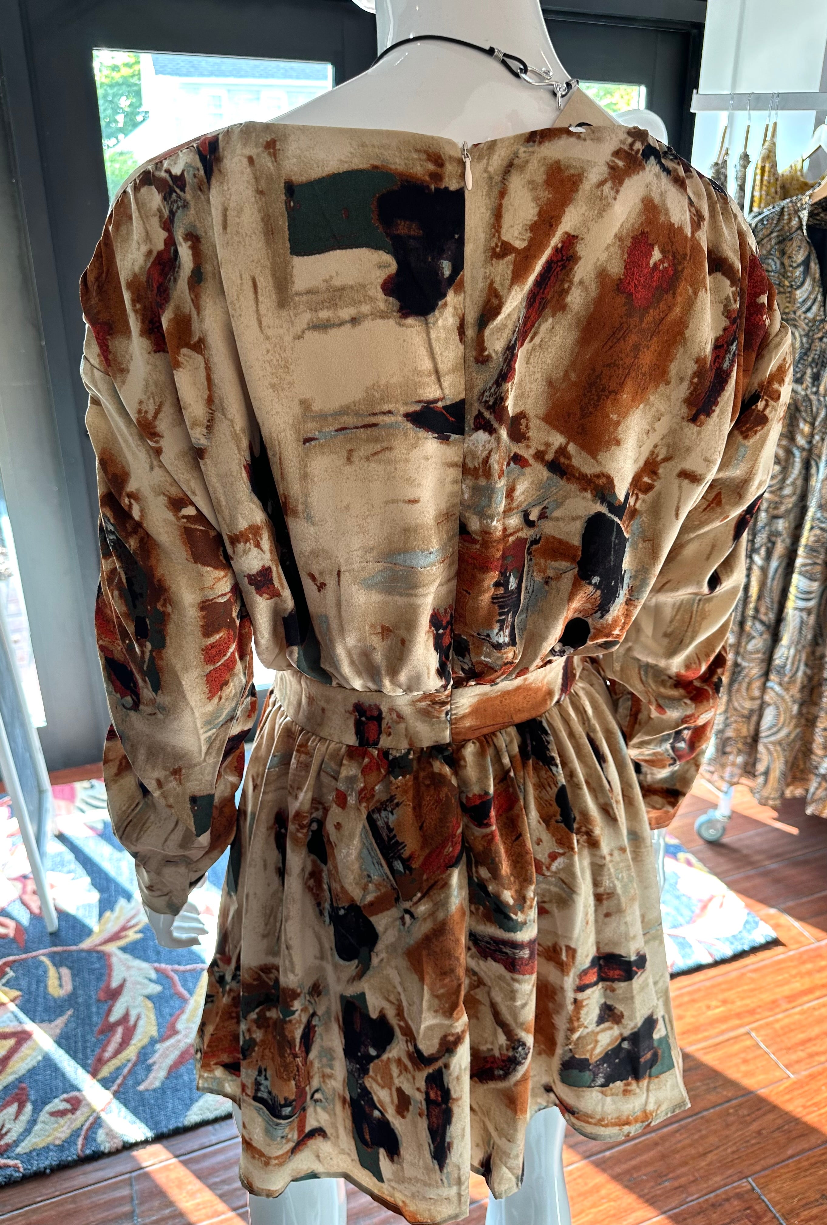 Taupe Multi Pattered Dress