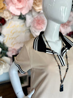 Tan Sporty Polo Mini Dress