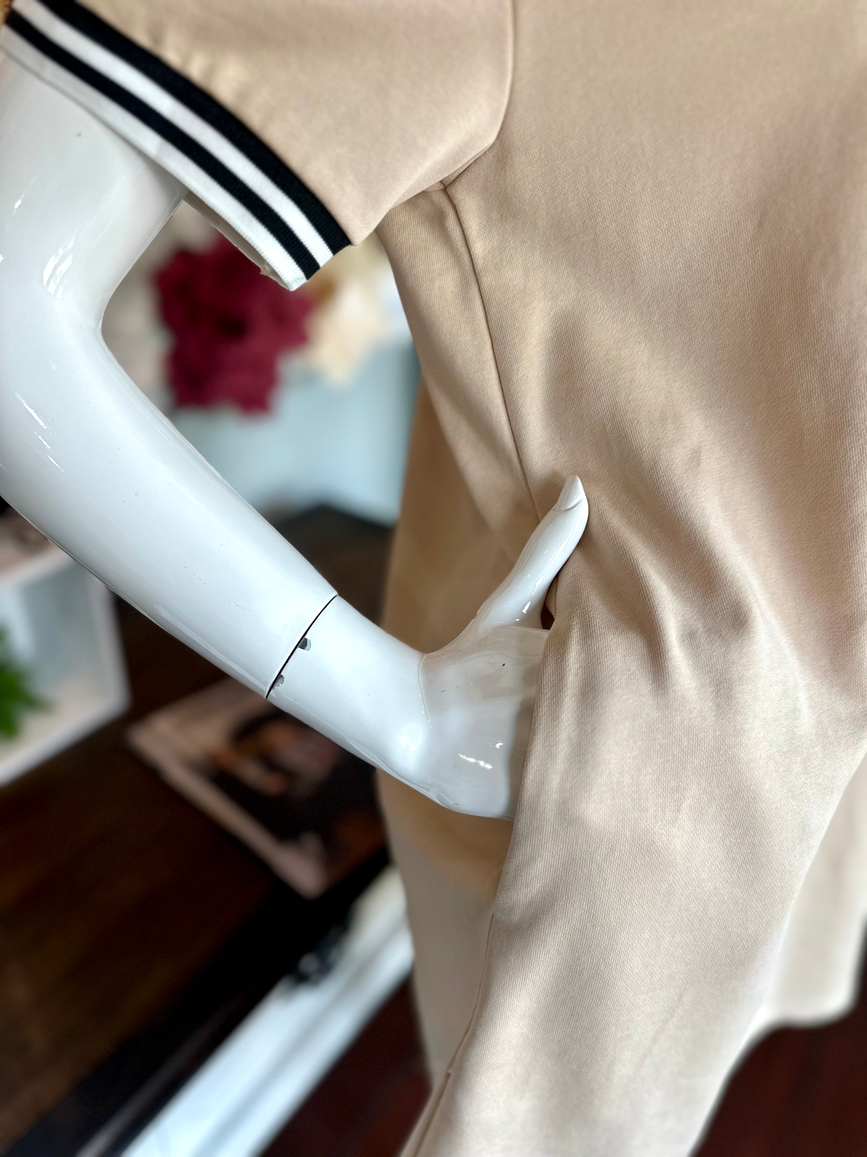 Tan Sporty Polo Mini Dress