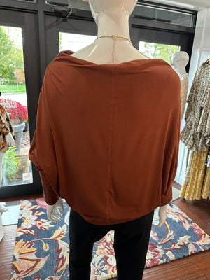Burnt Orange Off Shoulder L/S