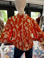 Orange & Cream Printed Top
