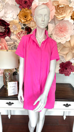Pink Collar Button Dress