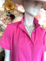 Pink Collar Button Dress