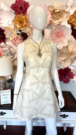 Natural Leaf print Sleeveless Dress