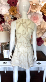 Natural Leaf print Sleeveless Dress