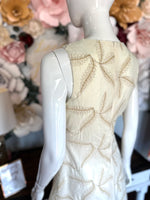 Natural Leaf print Sleeveless Dress
