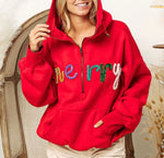 Red Merry Tinsel Hoodie