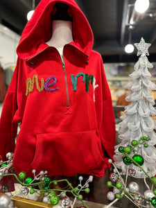 Red Merry Tinsel Hoodie