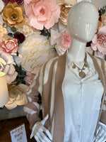 Cream/Beige Pattern Cardigan