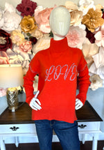 Sunkissed Orange Embroidered Sweater