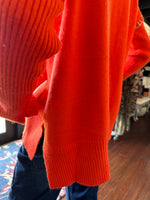 Sunkissed Orange Embroidered Sweater