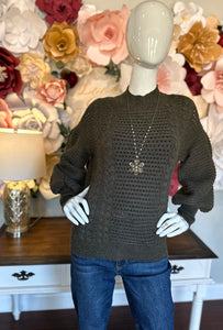 Dark Green Turtleneck Sweater