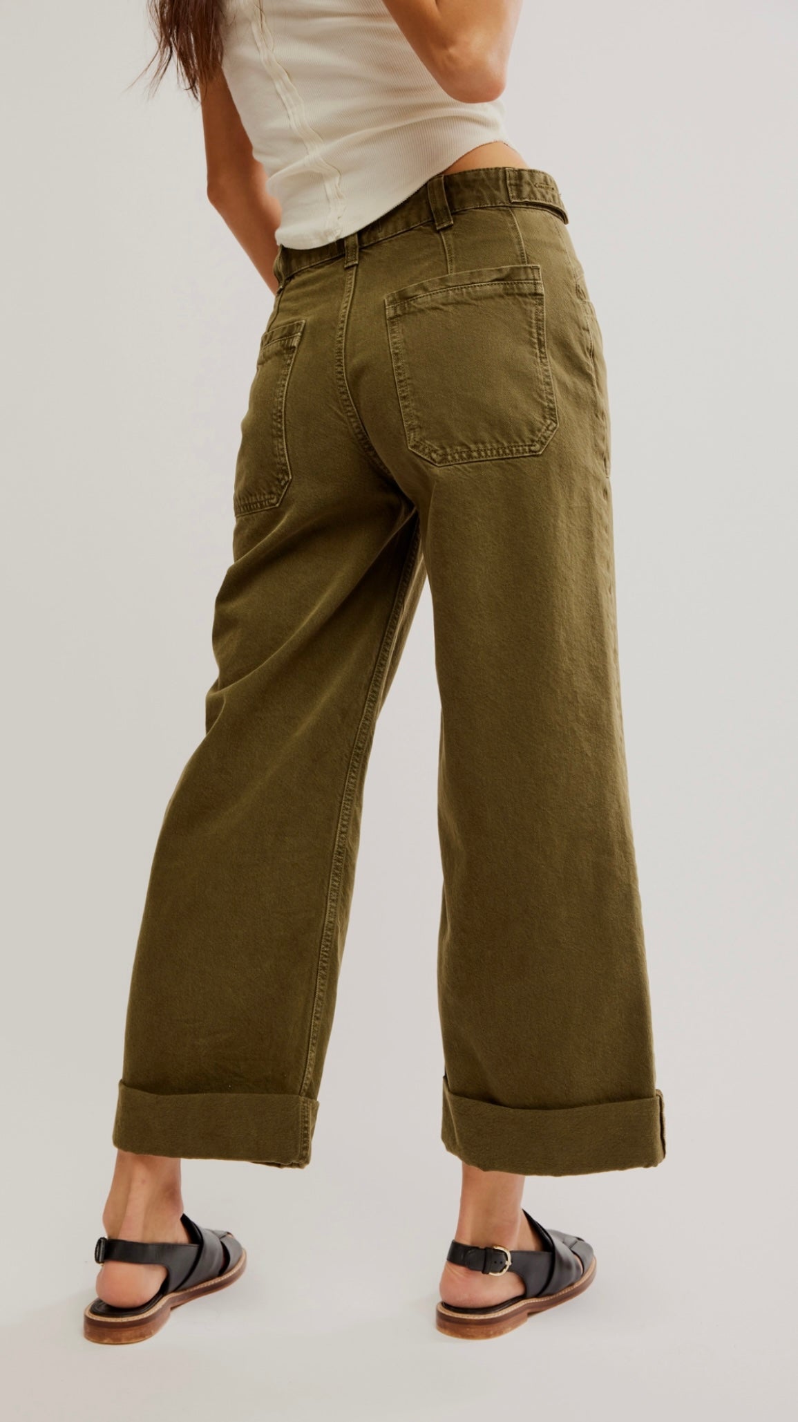 Free People Brand Army Palmer Cuffed jean