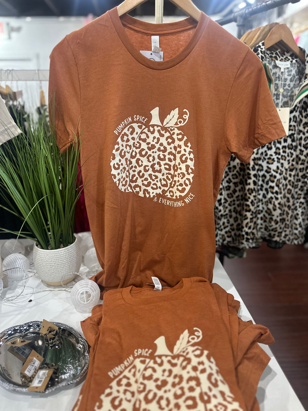 Pumpkin Spice Leopard Pumpkin Tee