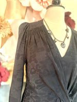 Charcoal V-Neck Dress