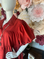 Rust Tiered Dress (XL-2XL)