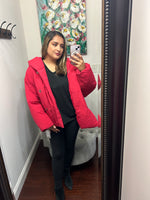 Free People Red Puffer Coat