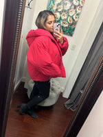 Free People Red Puffer Coat