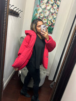 Free People Red Puffer Coat