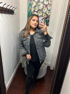 Elan Brand Black Wash Quilted Jacket
