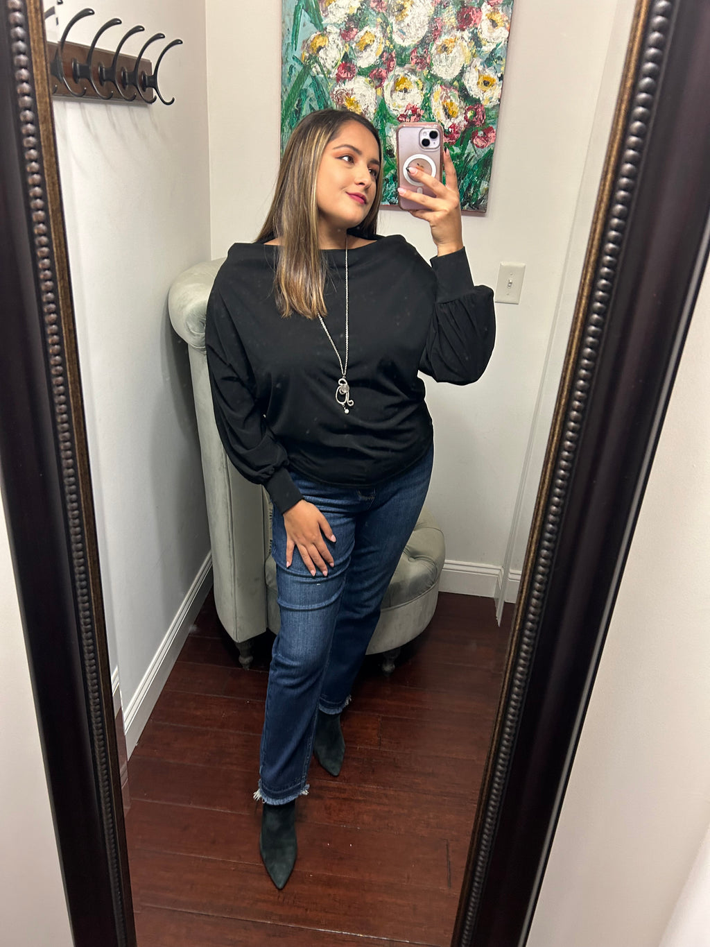 Off Shoulder Pleated Sleeve Top