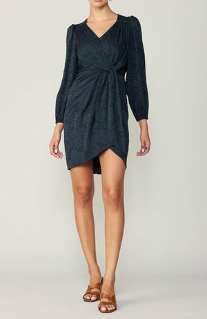 Charcoal V-Neck Dress