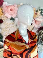 Terracotta Satin Dress