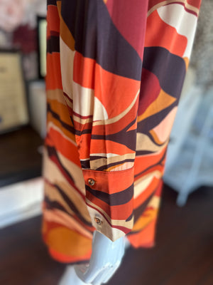 Terracotta Satin Dress