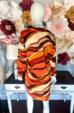 Terracotta Satin Dress