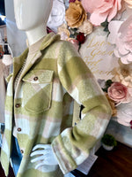 Green, Tan, Cream Plaid Shacket
