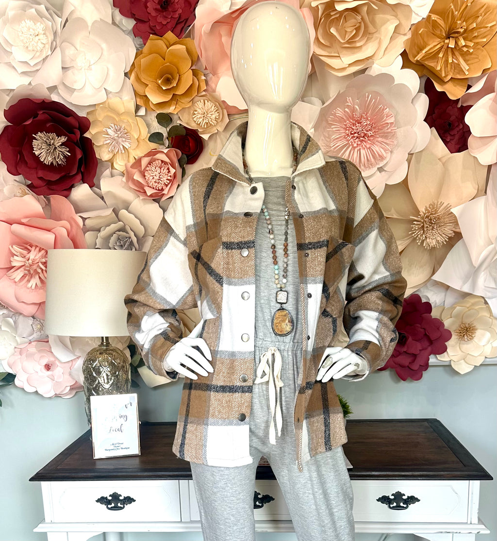 Mocha Button Down Jacket