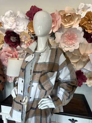 Mocha Button Down Jacket