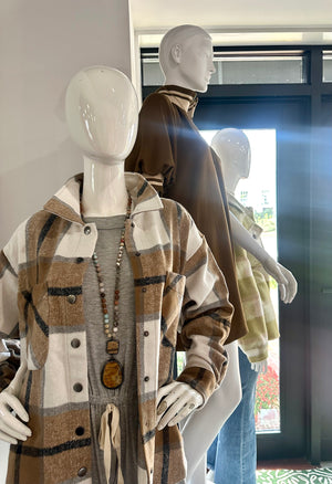 Mocha Button Down Jacket