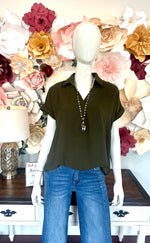 Collar V-Neck top