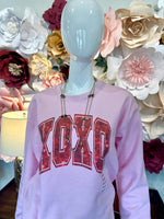 Pink Sweatshirt "XOXO"