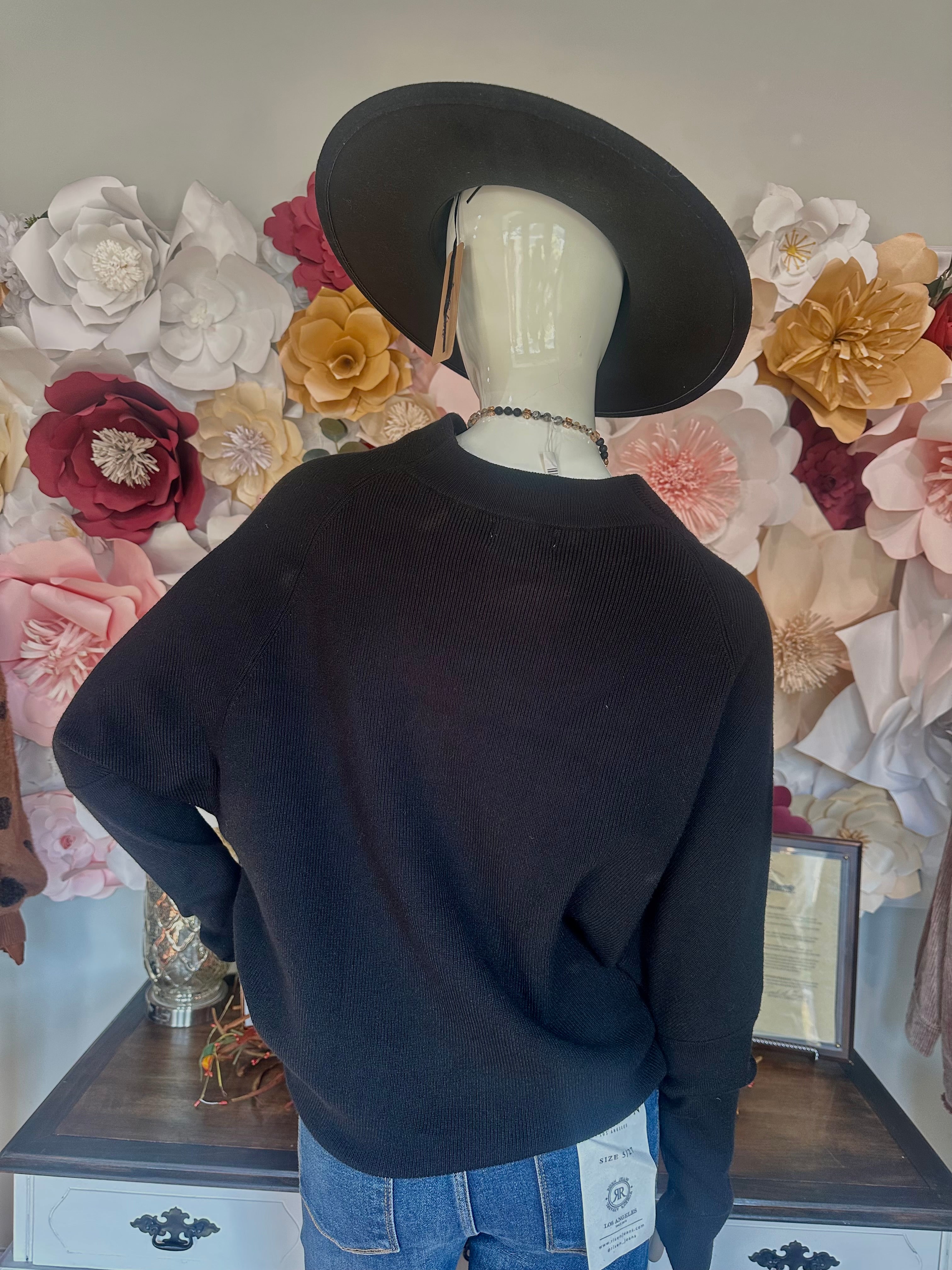 Black Cozy Oversized Pullover