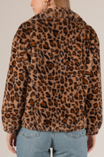 Leopard Print Fleece zip up