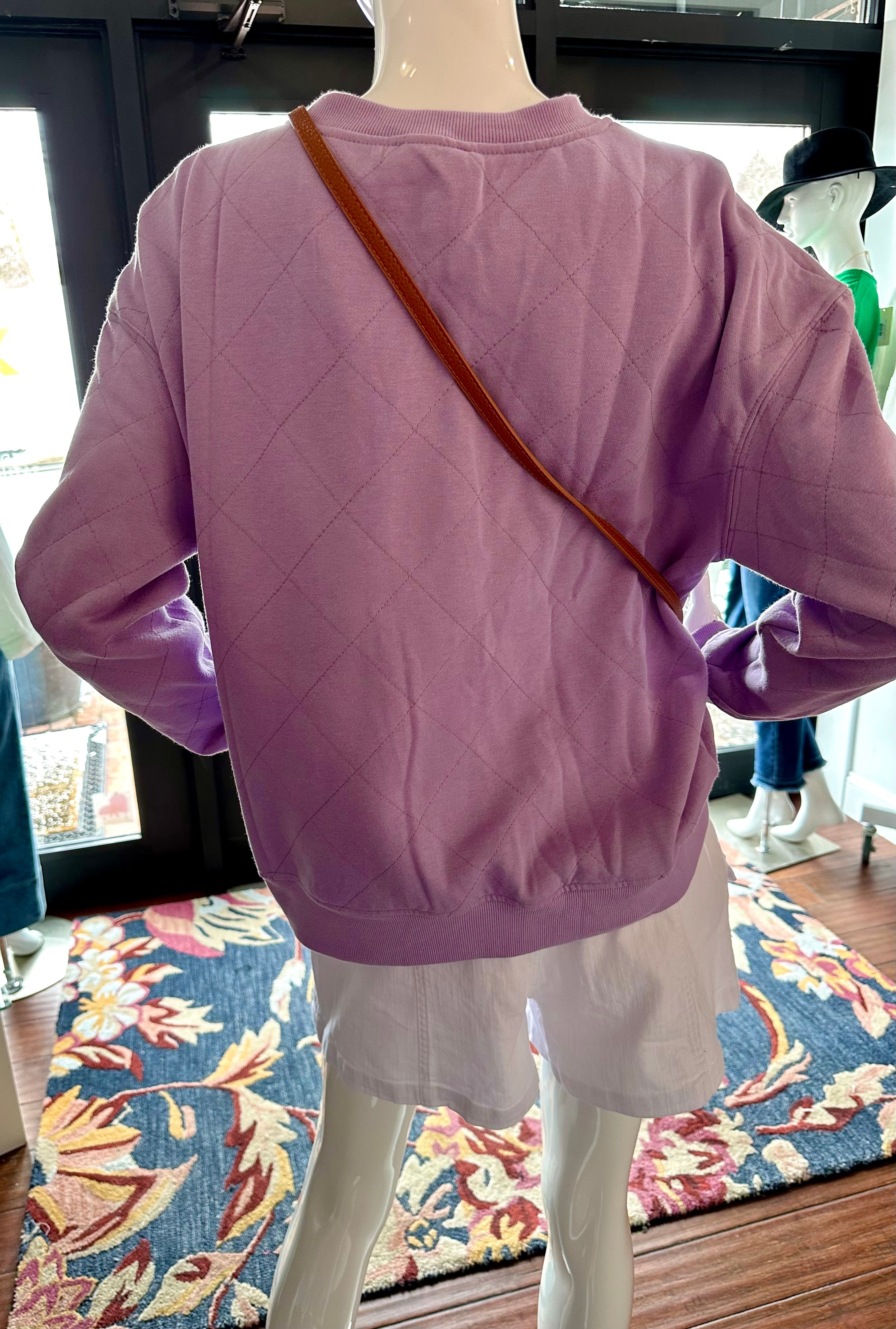 Lavender Quilted Fleece Sweatshirt