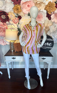 Soft Pink vertical Strip top