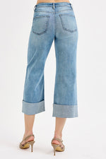 Risen Brand High Rise Wide Cuffed Jeans