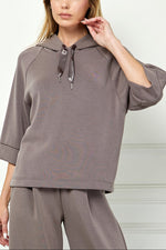 Mocha Very Soft Hooded Top