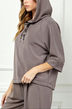 Mocha Very Soft Hooded Top