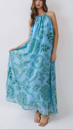 Blue floral Maxi Dress
