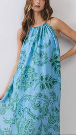 Blue floral Maxi Dress