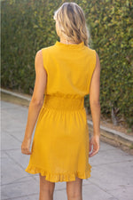 Mustard Zip Up Dress
